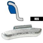 Plombco REG-Style Uncoated Zinc Clip-On Wheel Weights - Choose Size or Bulk Set