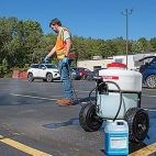 PIG� Microbial Oil Stain Remover and Chapin Battery Operated Walk Behind Sprayer