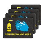 PIG® Sanitize Hands Here Floor Sign - Box of 4