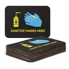 PIG® Sanitize Hands Here Floor Sign - Box of 50