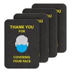 PIG® Cover Your Face Floor Sign - Box of 4