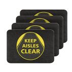 PIG® Keep Aisles Clear Safety Message Grippy® Floor Mat