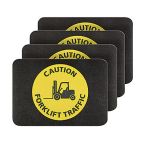 PIG® Caution Forklift Traffic Safety Message Grippy® Floor Mat