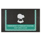 PIG® Emergency Eye Wash Station Safety Message Grippy® Floor Mat