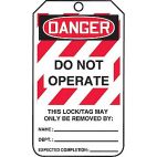 Danger Do Not Operate Lockout Tags - Small Print