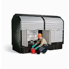 PIG® Twin Poly IBC Tote Roll Top Hardcover Spill Pallet