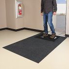 Shoe Disinfectant Mat with Adhesive-Backed Carpeted Rug
