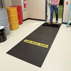 Shoe Disinfectant Mat with Adhesive-Backed Printed Message Runner