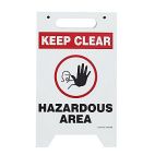 Two-Sided Keep Clear Hazardous Area Floor Sign