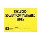 Solvent-Contaminated Wipes Label