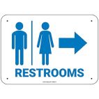 PIG® Restroom Right Arrow Sign