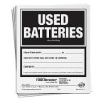 Used Batteries Label