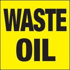 Waste Oil Drum ID Label