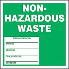 Non-Hazardous Waste Shipping Label