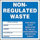 Non-Regulated Waste Shipping Label