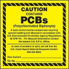 Caution - Contains PCBs Label