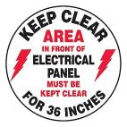 Keep Clear Area in Front of Electrical Panel Slip-Gard™ Floor Sign