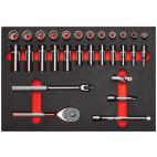 SKT 3/8DR 12PT FOAM