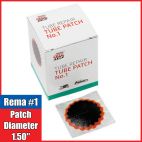Rema Round Red Feather Edge Vulcanizing Tube Patch Repair - Choose Size