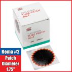 Rema Round Red Feather Edge Vulcanizing Tube Patch Repair - Choose Size