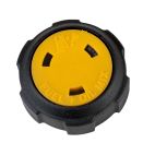 Fuel Cap, 1 1/16" Black/Yellow plastic