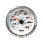 Speedo Kit, White Premier Pro, 65 MPH, 3"