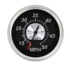 Speedo Head, Black Sterling, 50 MPH, 3"