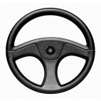 Steering Wheel Ace 13.5" PLST Black
