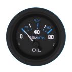 Oil Pressure Gauge, Eclipse, 0-80PSI, 2"