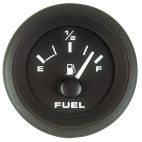 Fuel Gauge, Black Premier Pro, 2"