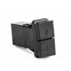 USB Charger, Dual Port, Square Door