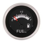 Fuel Gauge, Black Sterling, 2"