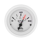 Oil Pressure Gauge, Arctic, 0-80 PSI, 2"