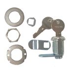 Cam Lock w/ 2 Keys, Max Thickness 5/8"