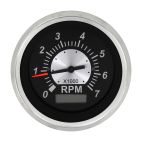 Tach 7K/Hourmeter, Black Sterling, 3"