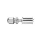 A/C Hose End / Straight Compression Fitting / Metal to Rubber