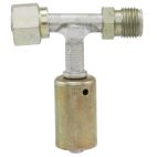 A/C Hose End / T-Type O-Ring Splicer w/ R134a Service Port