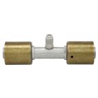 A/C Hose End / Straight Splicer w/ R12 Service Port