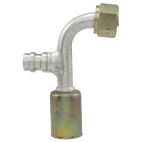 A/C Hose End / 90 Female O-Ring w/ R134a Service Port
