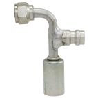 A/C Hose End / 90 Female O-Ring w/ R134a Service Port