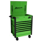35IN 7 DRAWER CART, LIME GREEN