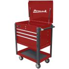 35IN 4DR FLIP TOP CART RED