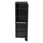 CTS 4 DWR SIDE LOCKER, 3 SHELVES-BLACK