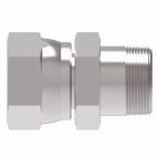 Weatherhead by Danfoss, 2018 Series Straight Adapters NPTF External Pipe/SAE 37˚ Flare Swivel, Carbon steel