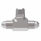 Weatherhead by Danfoss, 2030 Series Tee/Y Adapters NPTF External Pipe/SAE 37˚ Flare, Carbon steel