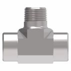Weatherhead by Danfoss, 2091 Series Tee/Y Adapters NPTF External Pipe/NPTF Internal Pipe, Carbon Steel