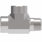 Weatherhead by Danfoss, 2092 Series Tee/Y Adapters NPTF External Pipe/NPTF Internal Pipe, Carbon Steel