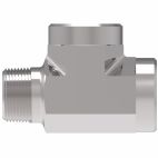 Weatherhead by Danfoss, 2253 Series Tee/Y Adapters NPSM Internal Pipe Swivel/NPTF Internal Pipe, Carbon Steel