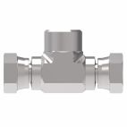 Weatherhead by Danfoss, 2253 Series Tee/Y Adapters NPSM Internal Pipe Swivel/NPTF Internal Pipe, Carbon Steel