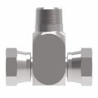 Weatherhead by Danfoss, 2254 Series Tee/Y Adapters NPSM Internal Pipe Swivel/NPTF External Pipe, Carbon Steel